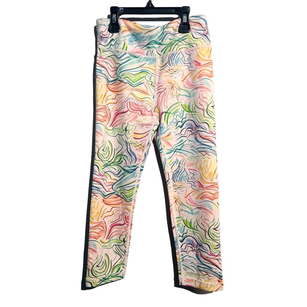 Athleta Girl High Rise Printed Chit Chat Capri - Picture 2 of 5